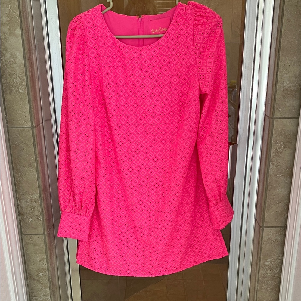 Lilly Pulitzer Vibrant Pink Geometric Romper